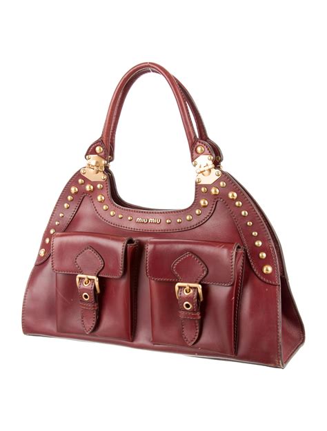 miu miu studded tote bag|miu handbags official website.